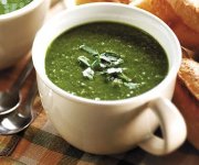 Potage de persil, épinards et boulgour